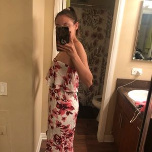 Pink floral wrap dress- perfect for summer!